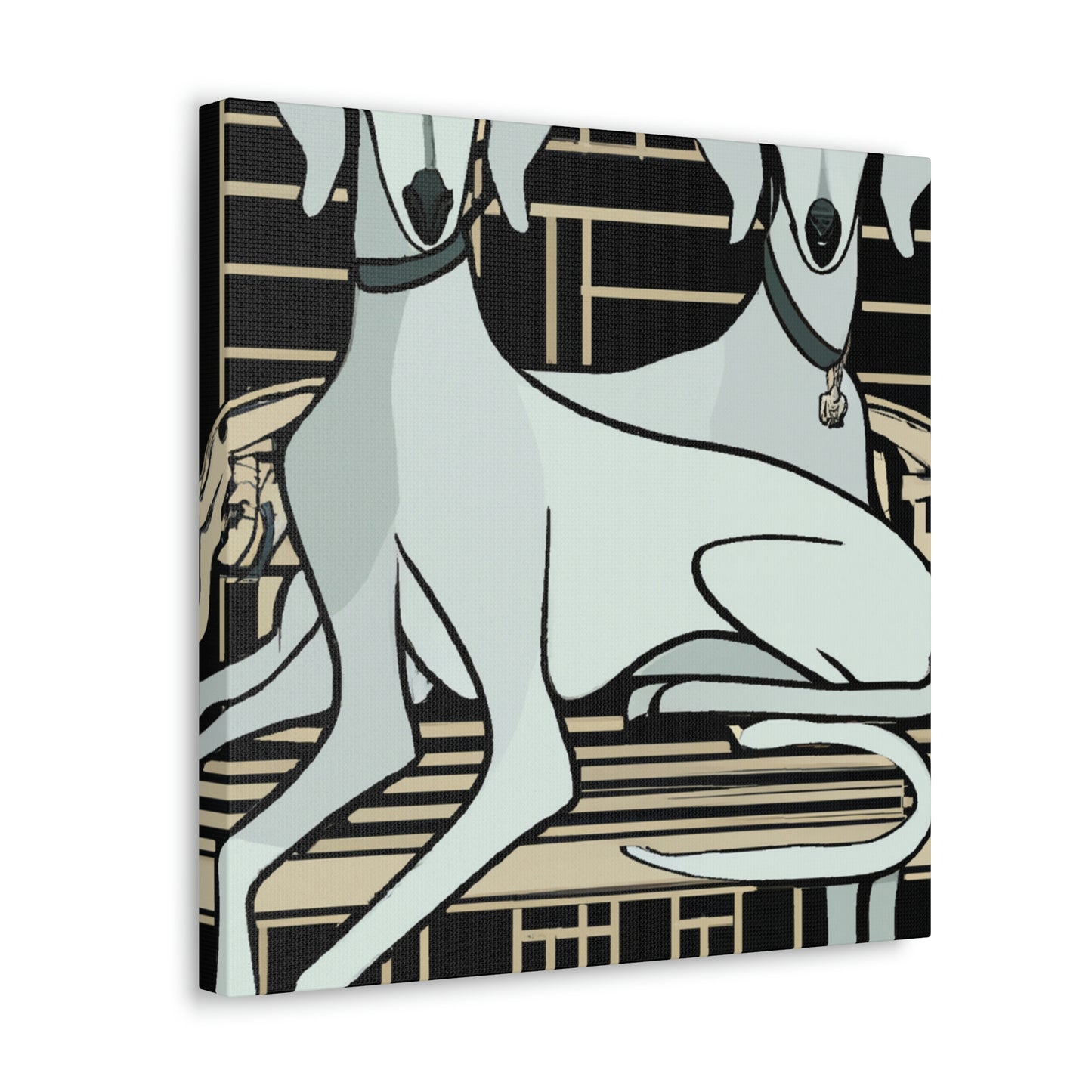 Midnight Weimaraner Glitter - Canvas