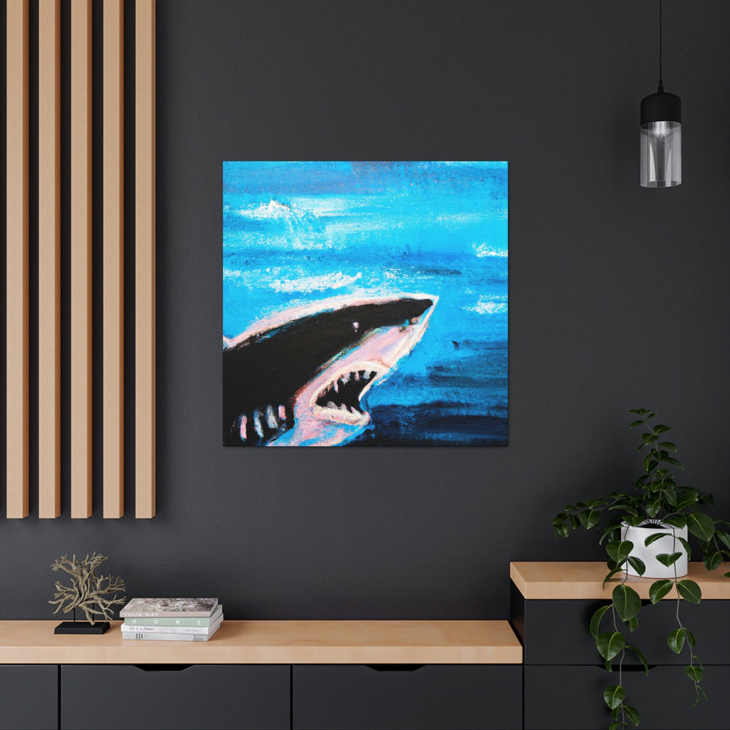 "Dangerous White Shark" - Canvas