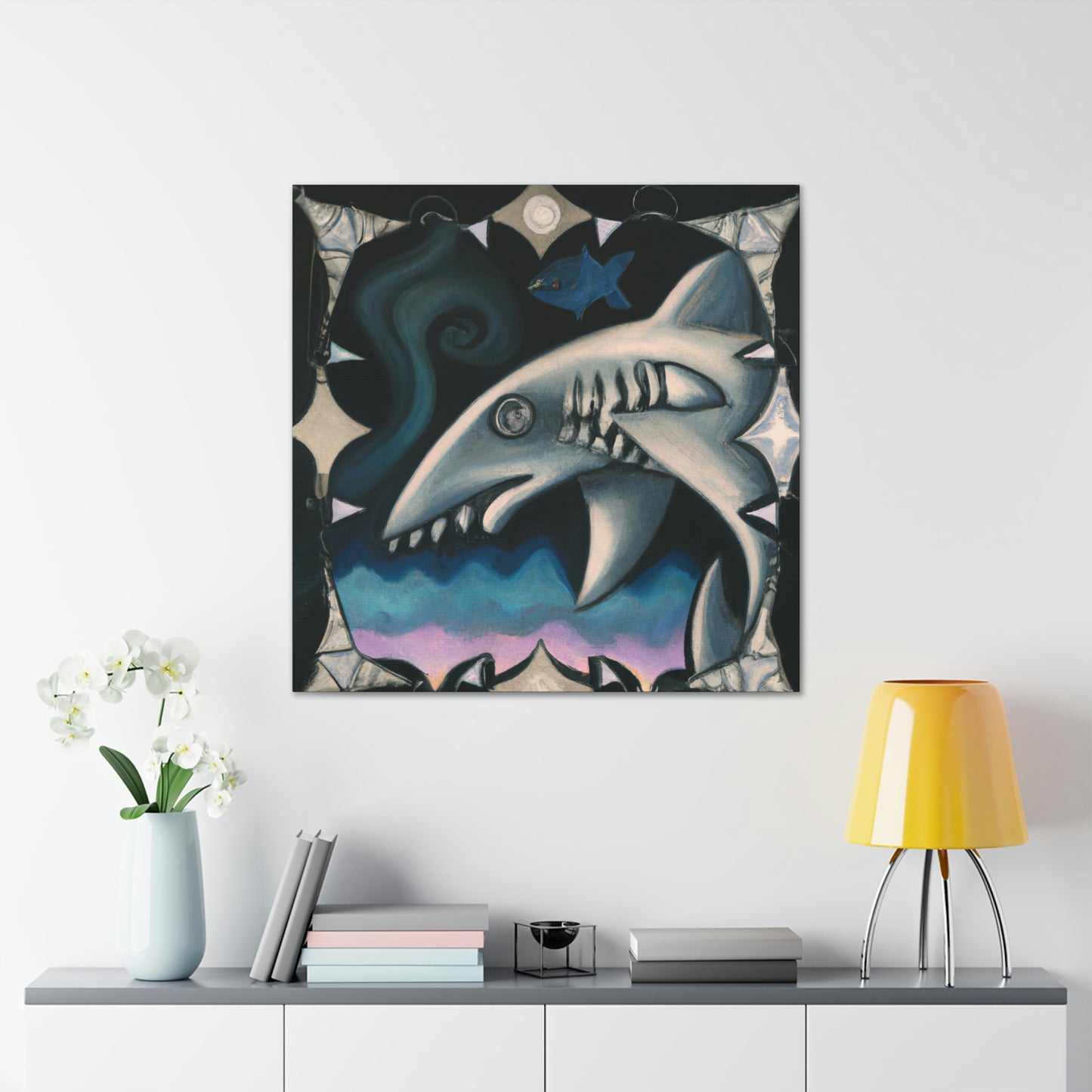 "Shark Fin Flair Art" - Canvas