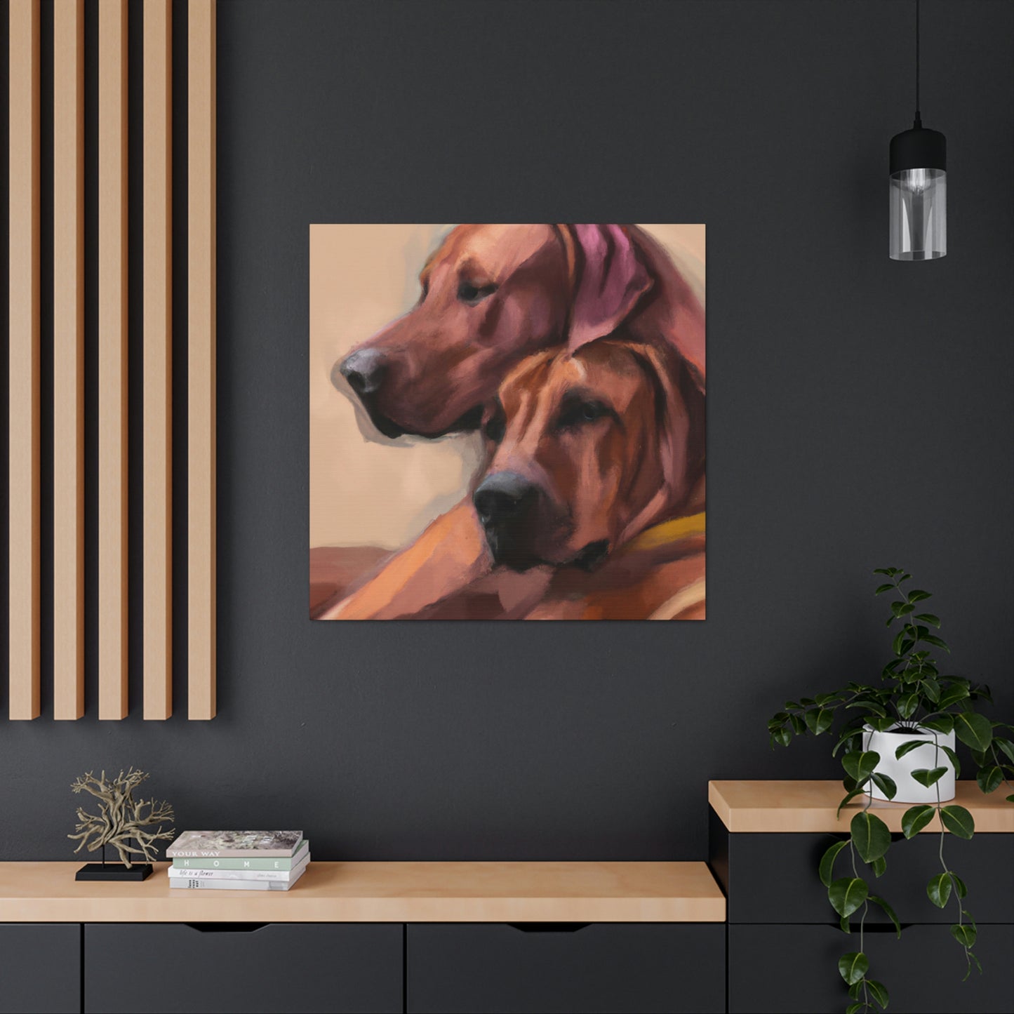 "Radiant Ridgeback Reflection" - Canvas