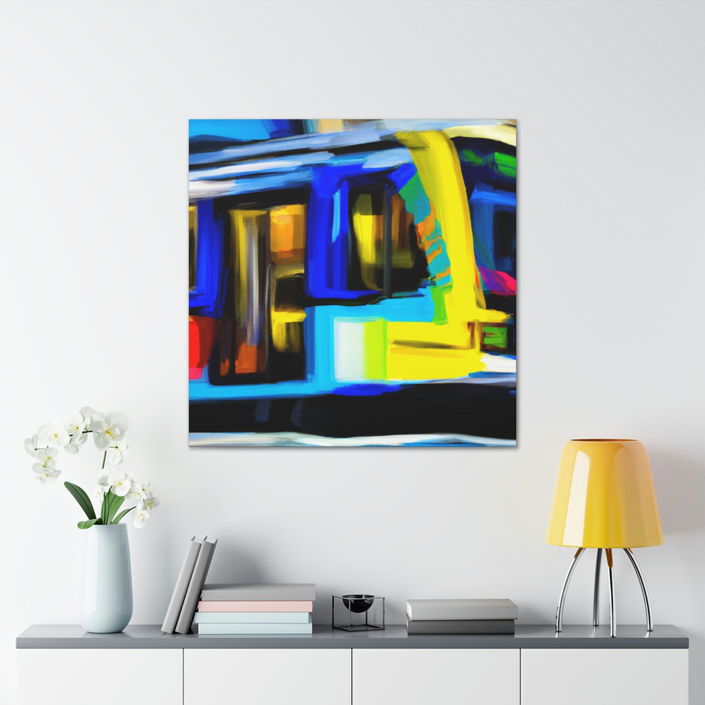 Subway Rising Moonlight - Canvas