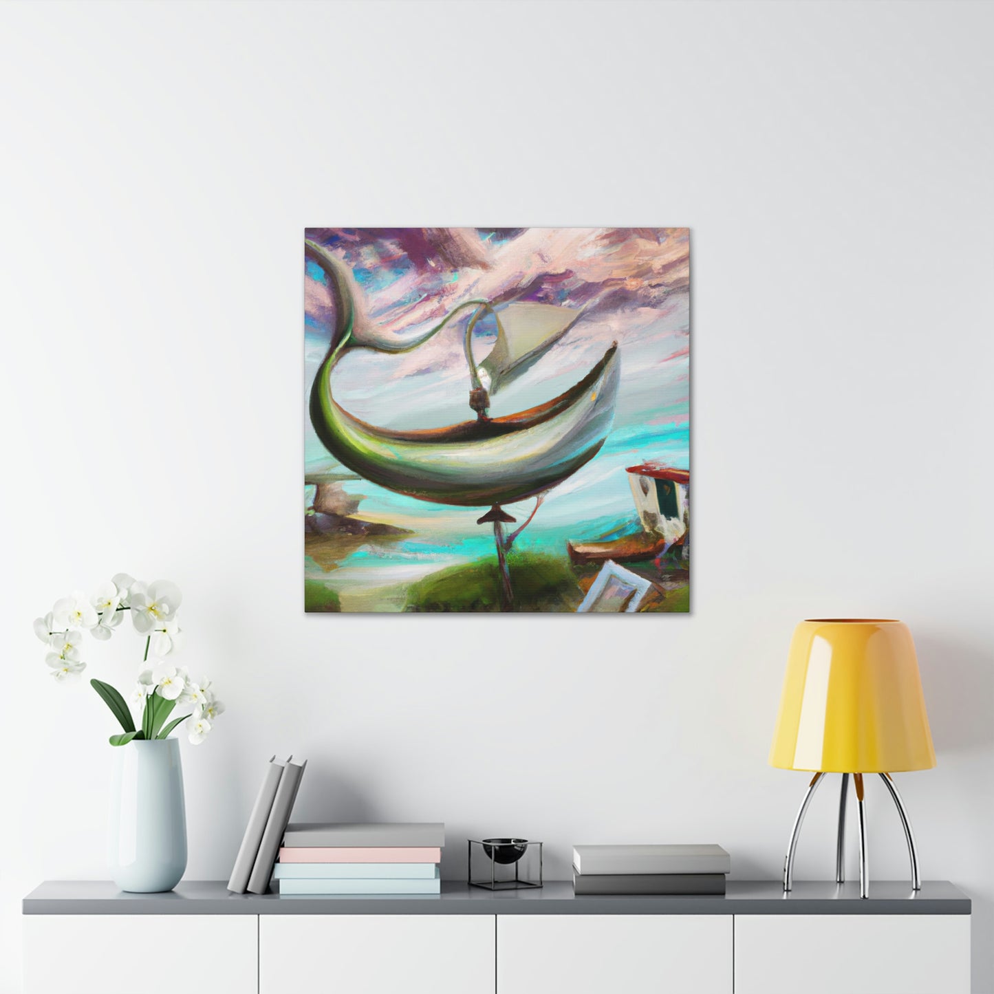 Fishing Boat Surrealism - Canvas