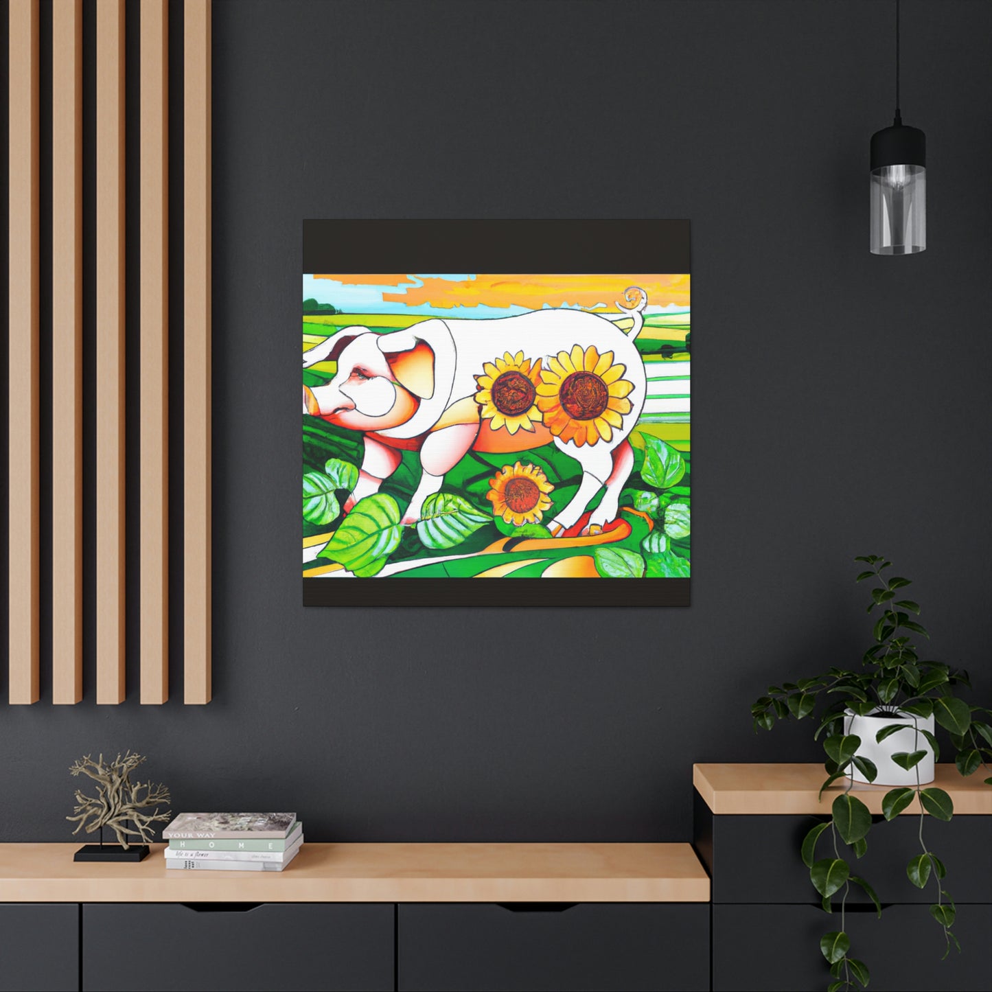 Pig inPastelHues - Canvas