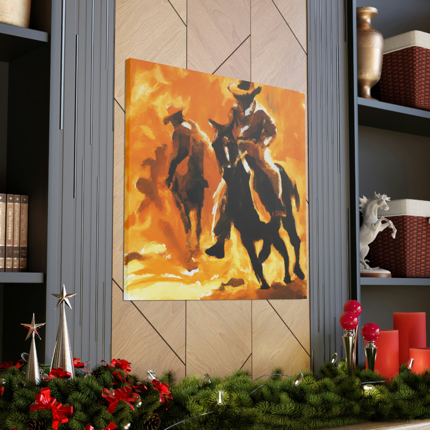 Rodeo Wild West Scene - Canvas