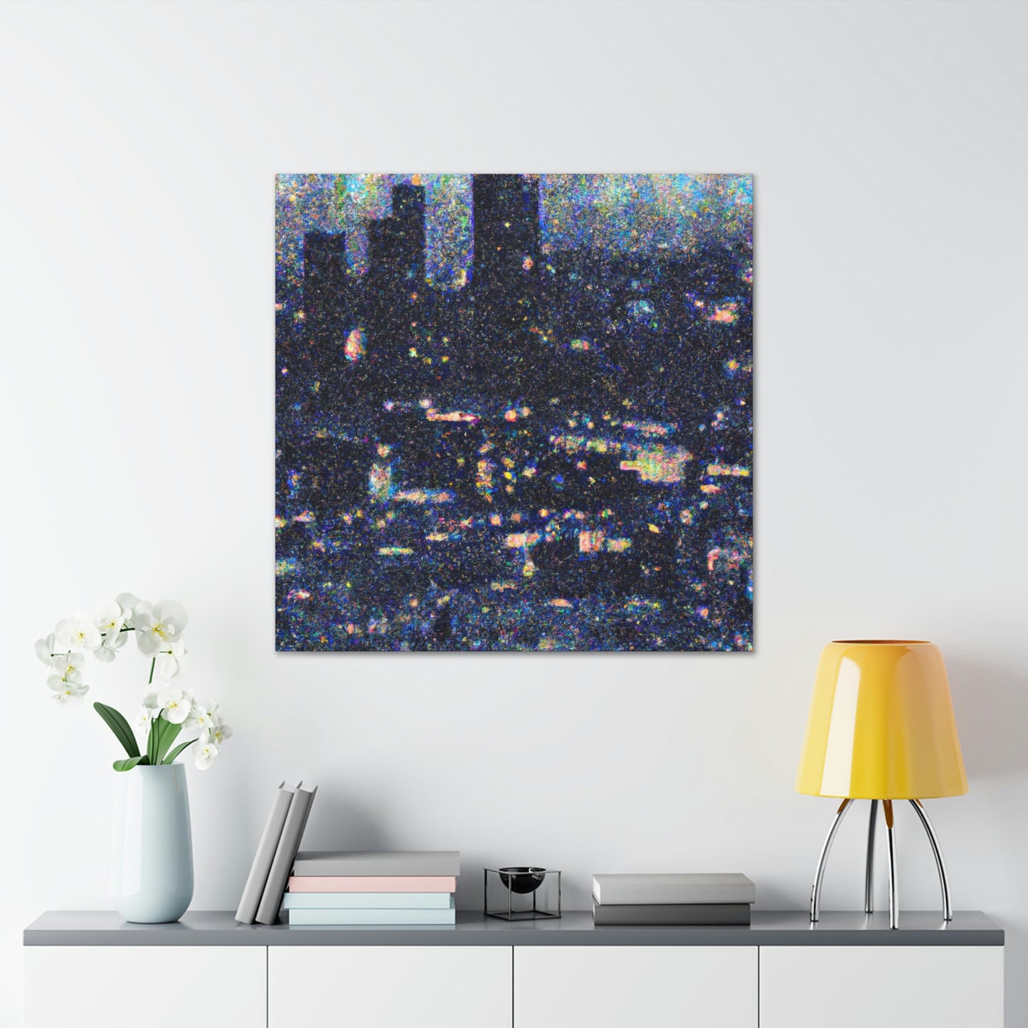 "Modern Art Deco Pointillism" - Canvas