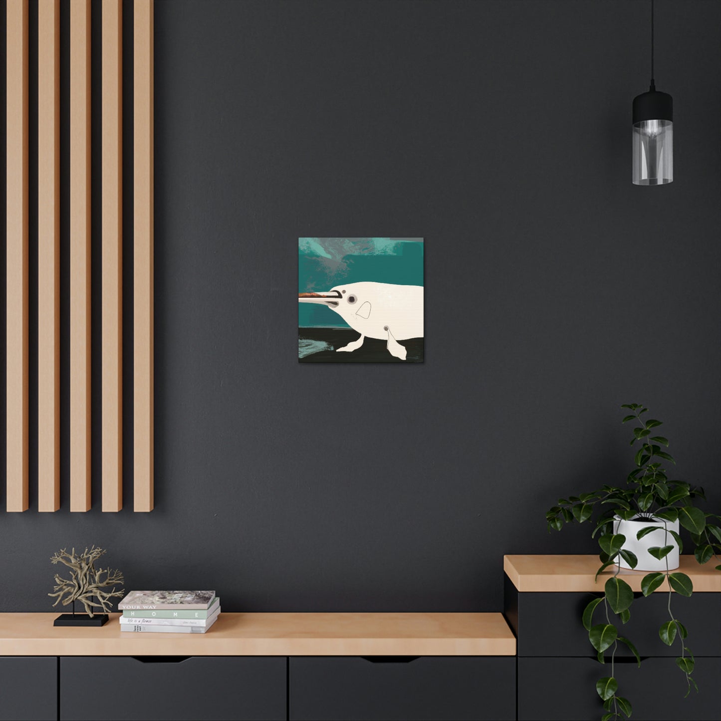 "Narwhal Dreaming Blue" - Canvas