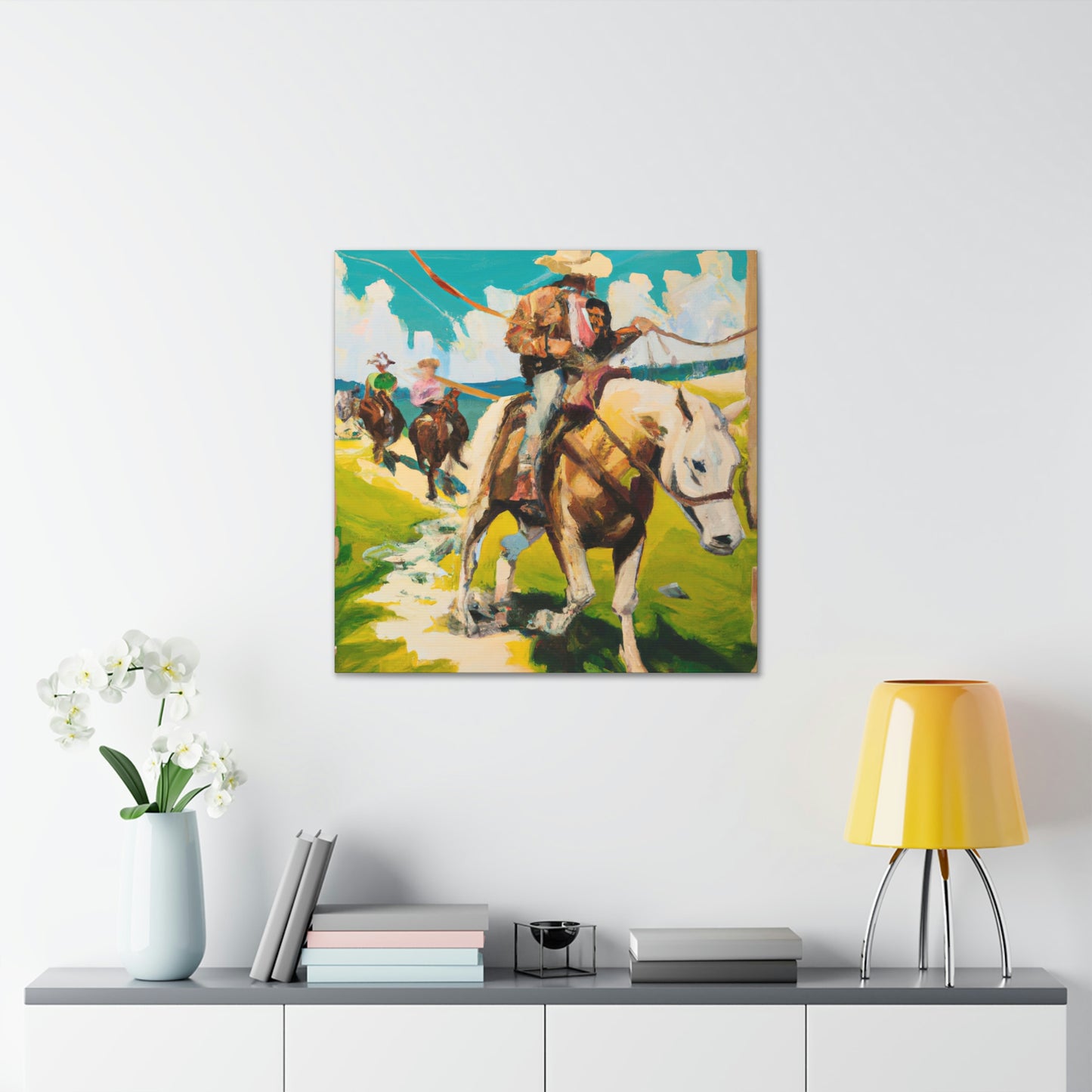 "Herders, Herding Cattle" - Canvas