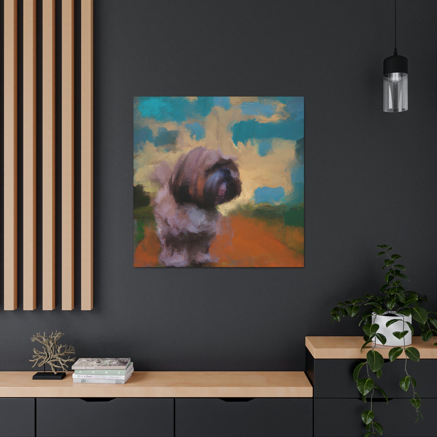 Fur and Whimsy Shih - Canvas