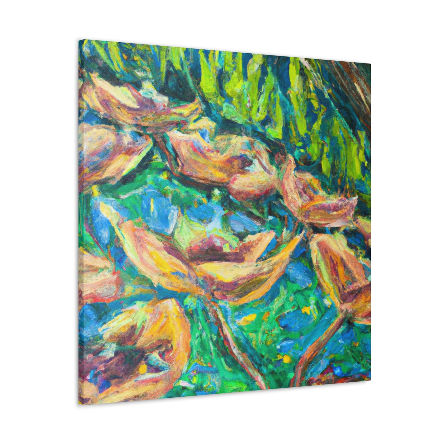 "Blooming Lotus Expressionism" - Canvas