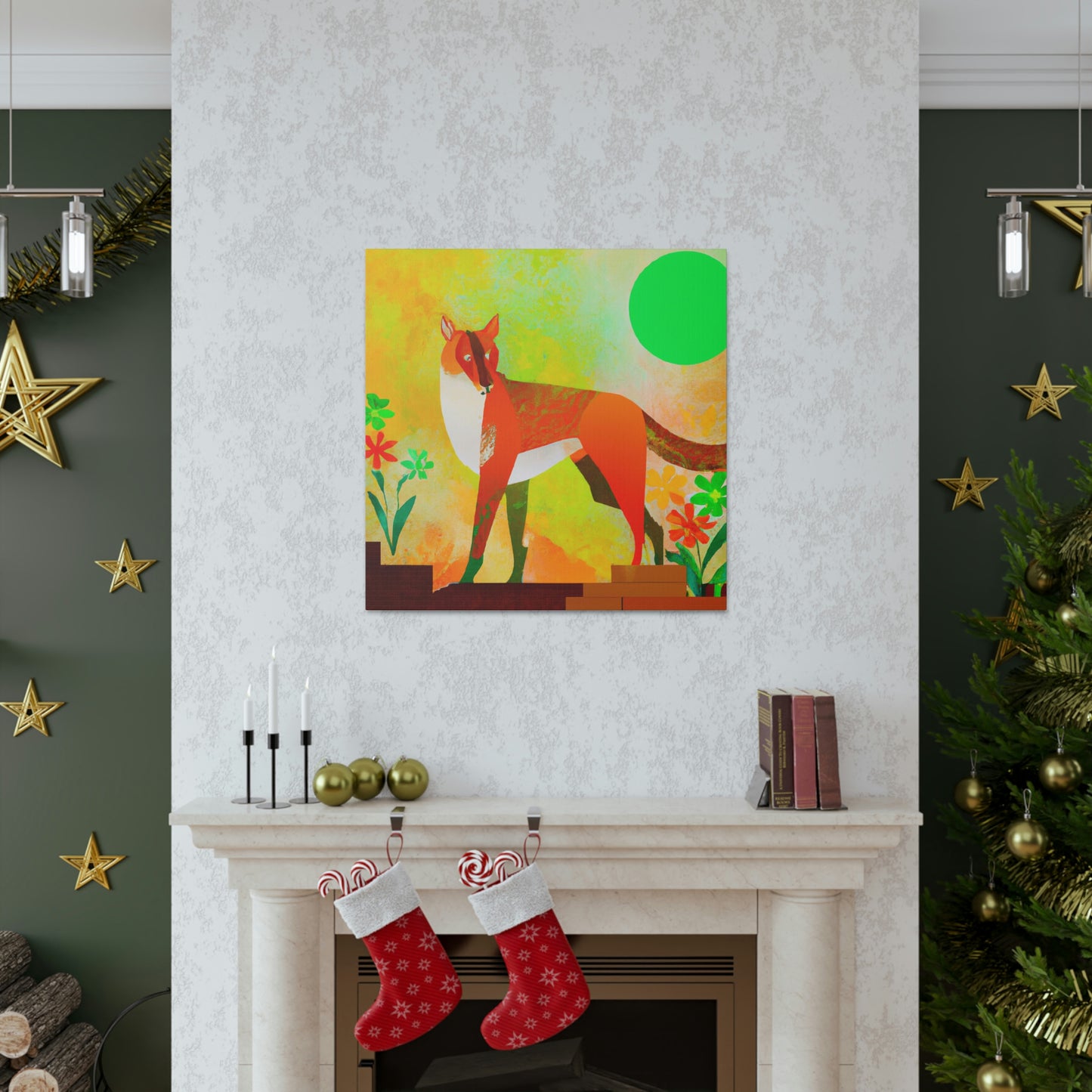 Dhole in Art Deco - Canvas