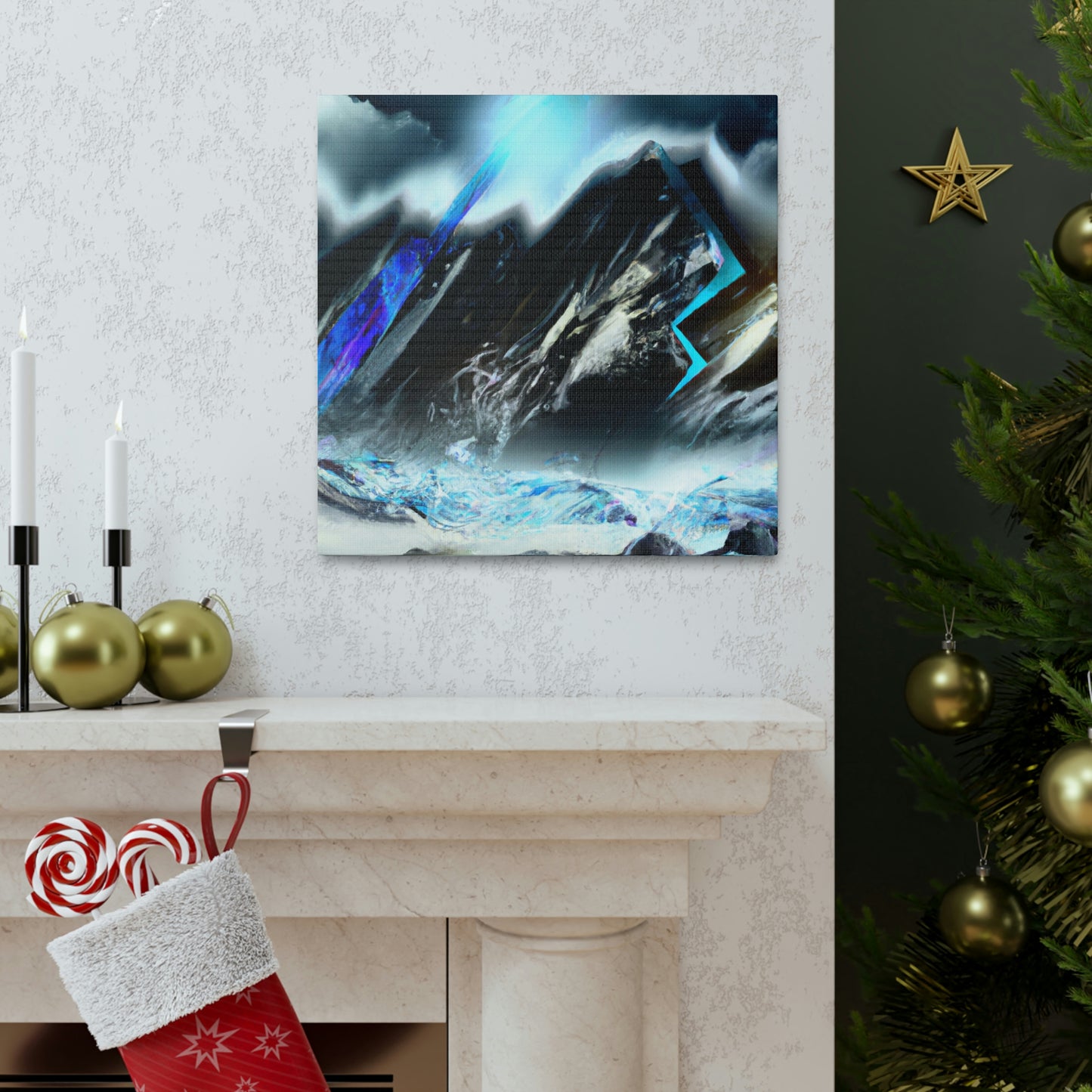 Snowy Mountain Majesty - Canvas