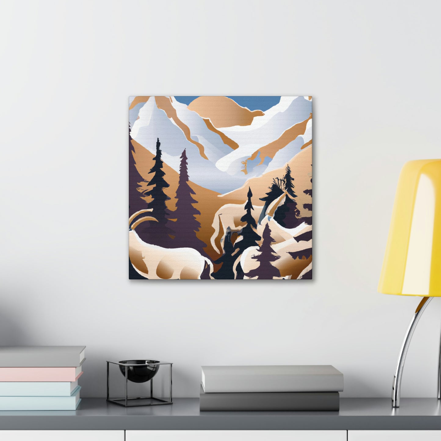 "Chamois in Metallic Splendor" - Canvas