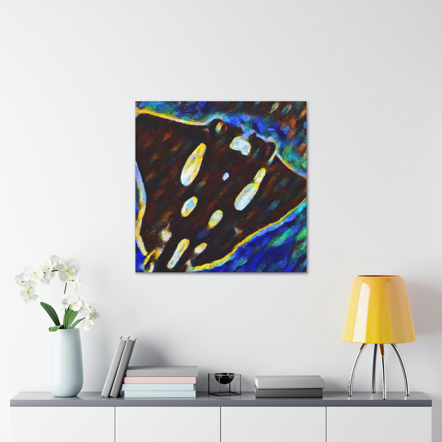 "Majestic Stingray Gliding" - Canvas