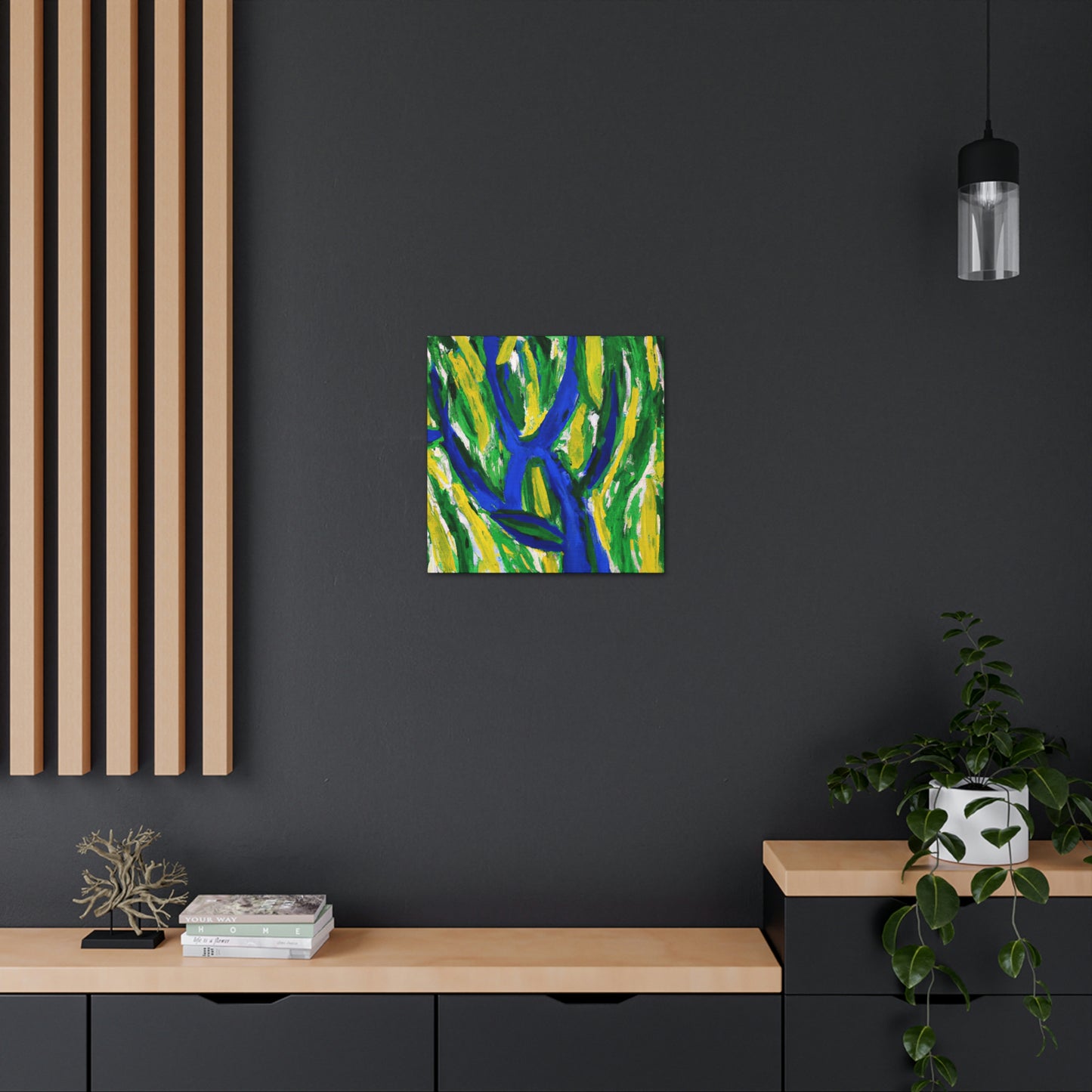 "Willow Tree in Moonlight" - Canvas