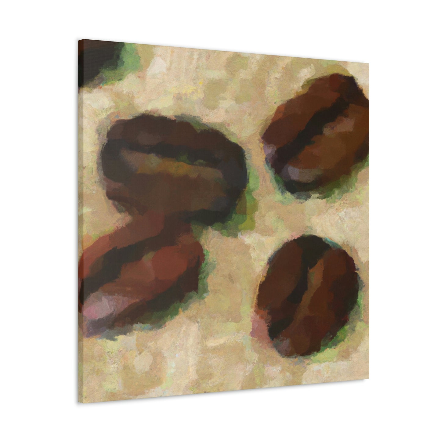 "Coffee Beans in Motion" - Canvas