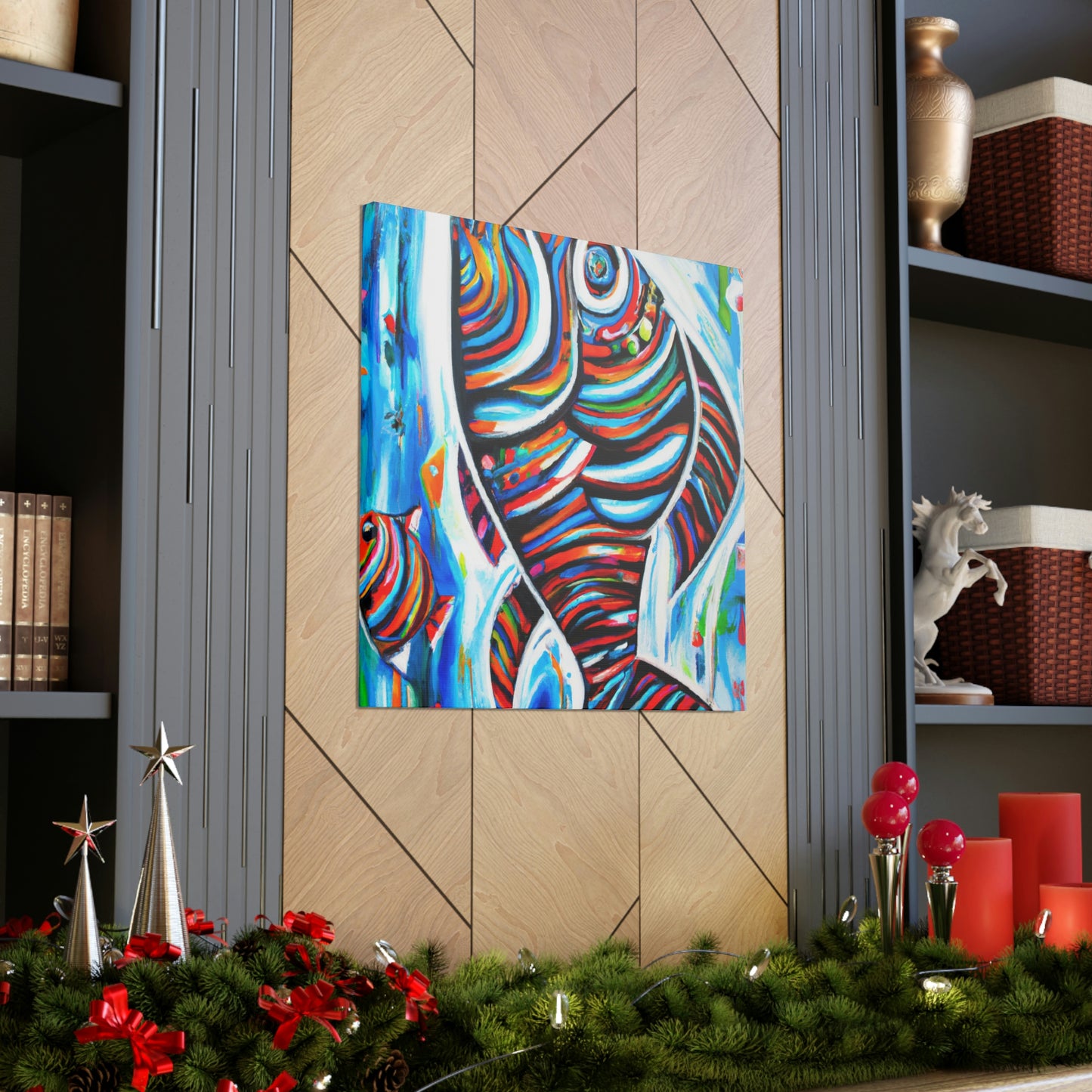 "Fish in Swirling Colors" - Canvas