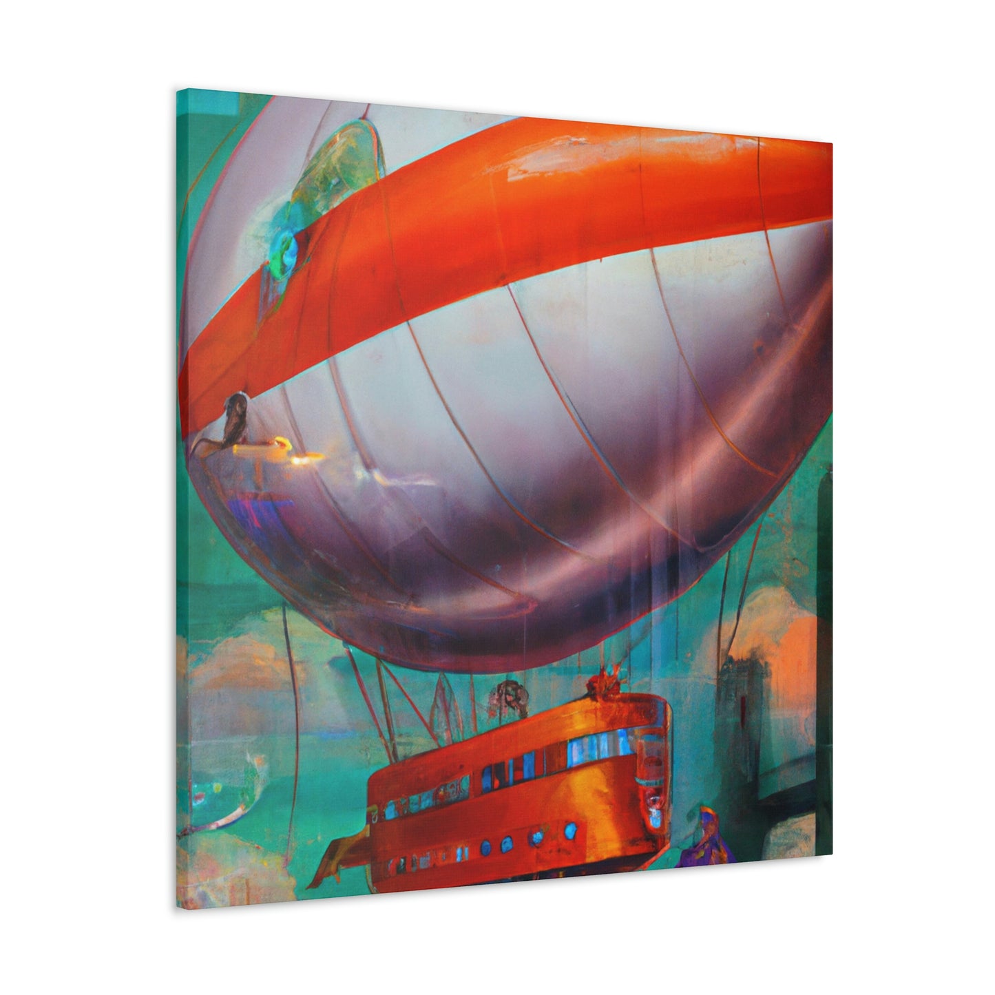 "Blooming Blimp Surrealism" - Canvas