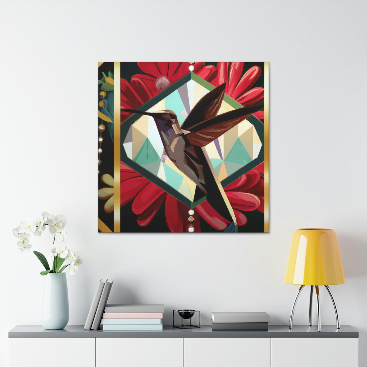 "Ruby-Throated In Flight" - Canvas