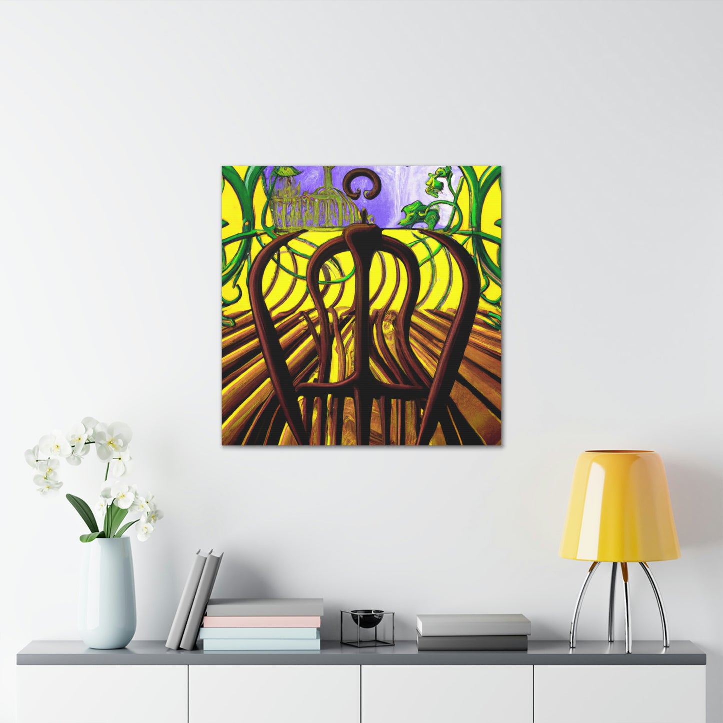 "Pitchfork in Moonlight Glow" - Canvas