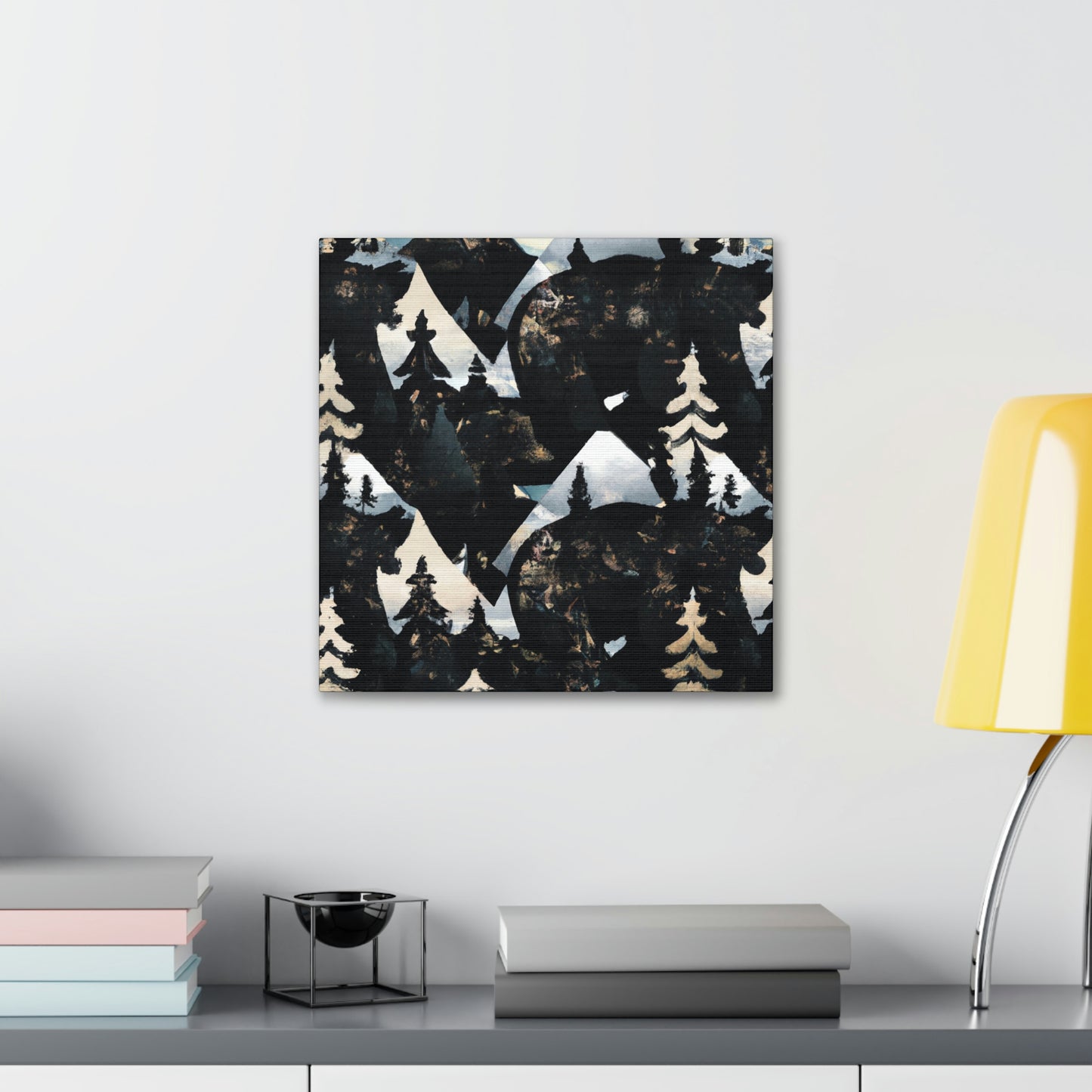 "Black Bear Deco Dream" - Canvas