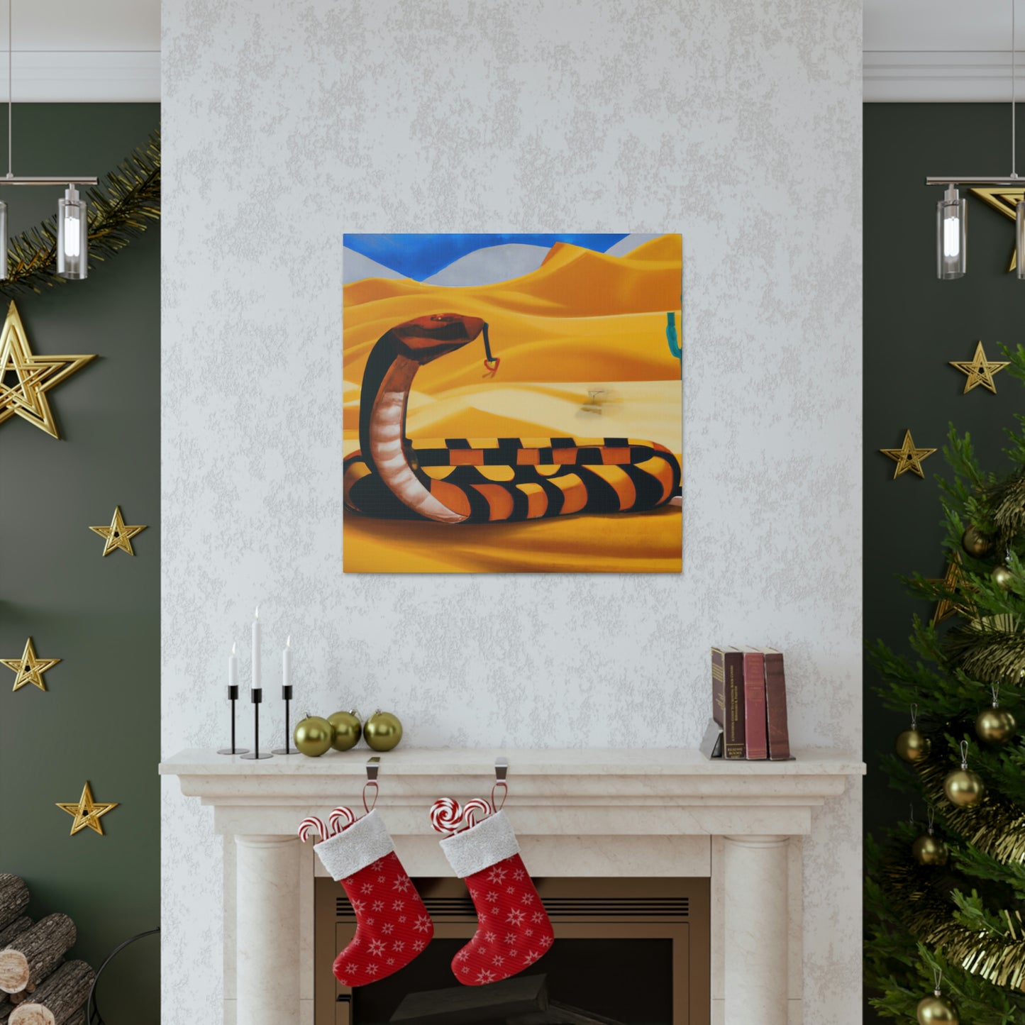 "Striking Rattlesnake Deco" - Canvas