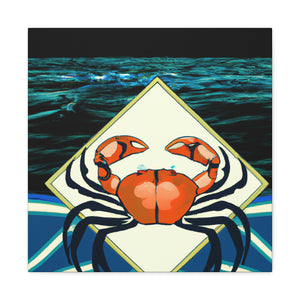 "Crab's Deco Dance" - Canvas