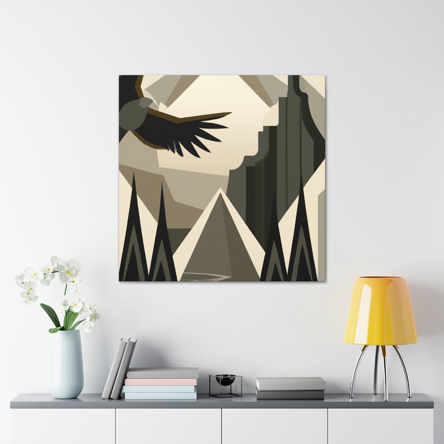 "Condor's Midnight Embrace" - Canvas