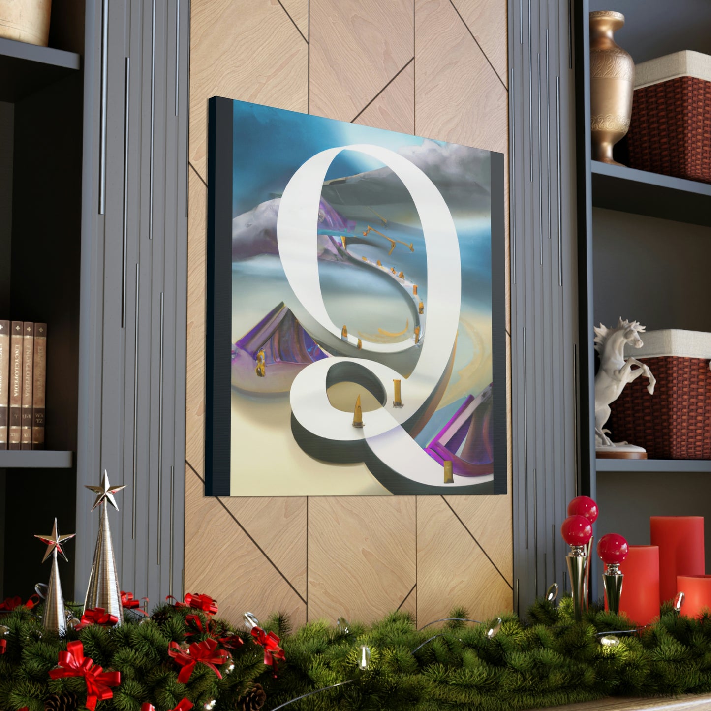 "Q in Art Deco" - Canvas