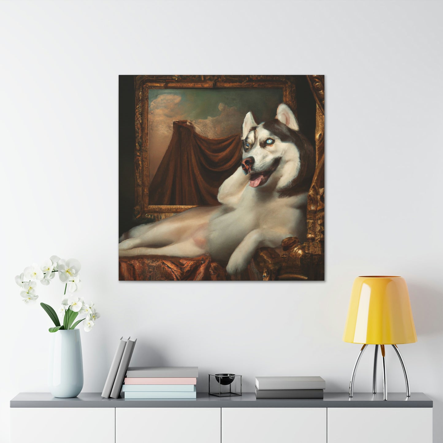 "The Loyal Husky Companion" - Canvas