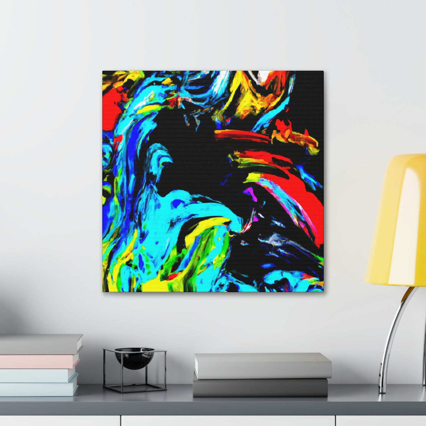 "Vibrant Brushstrokes Dance" - Canvas