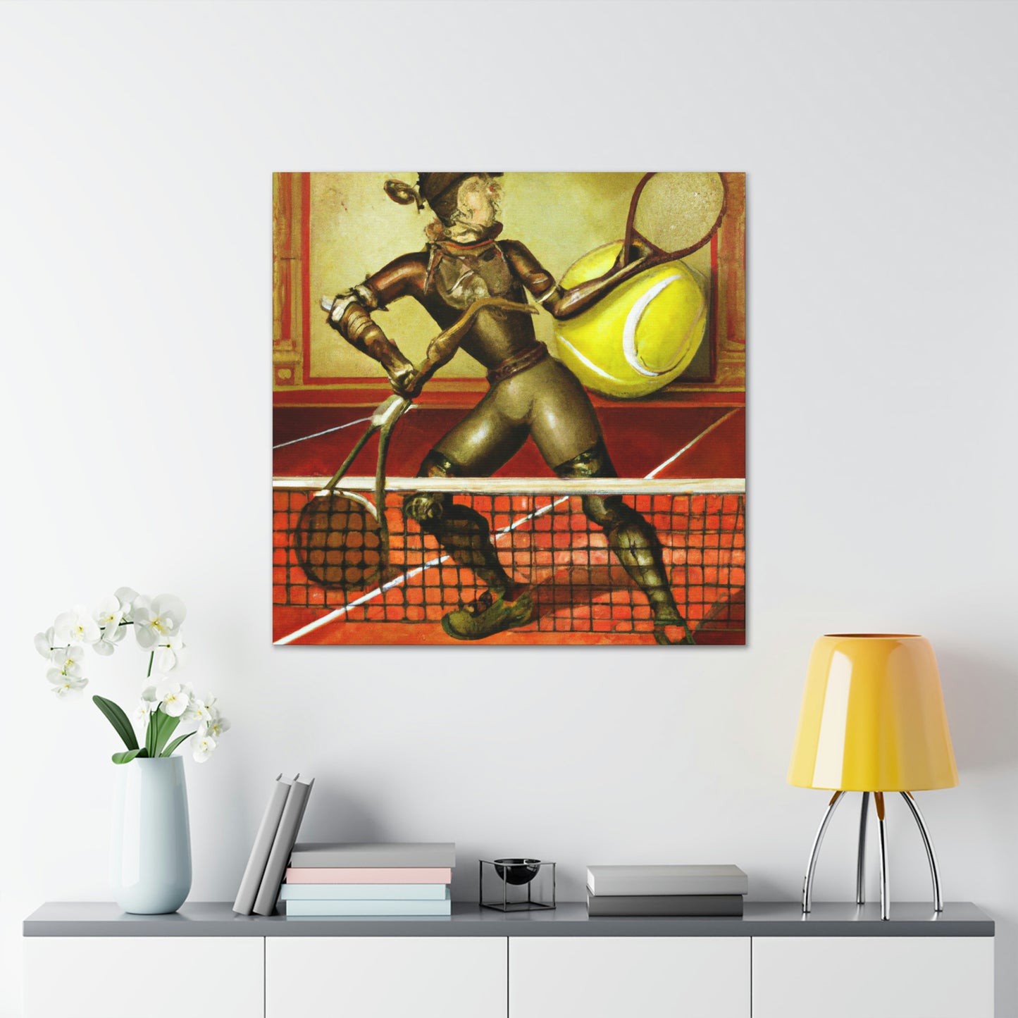 Tennis with Clockwork Gears - Canvas