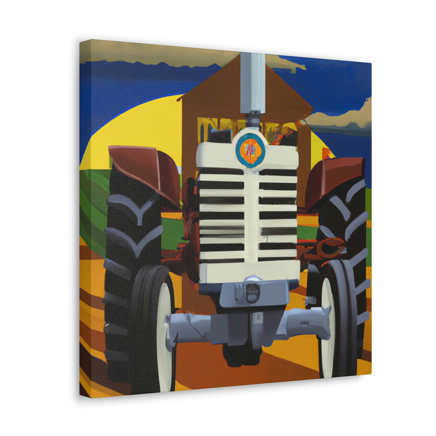 Tractor in Art Deco - Canvas