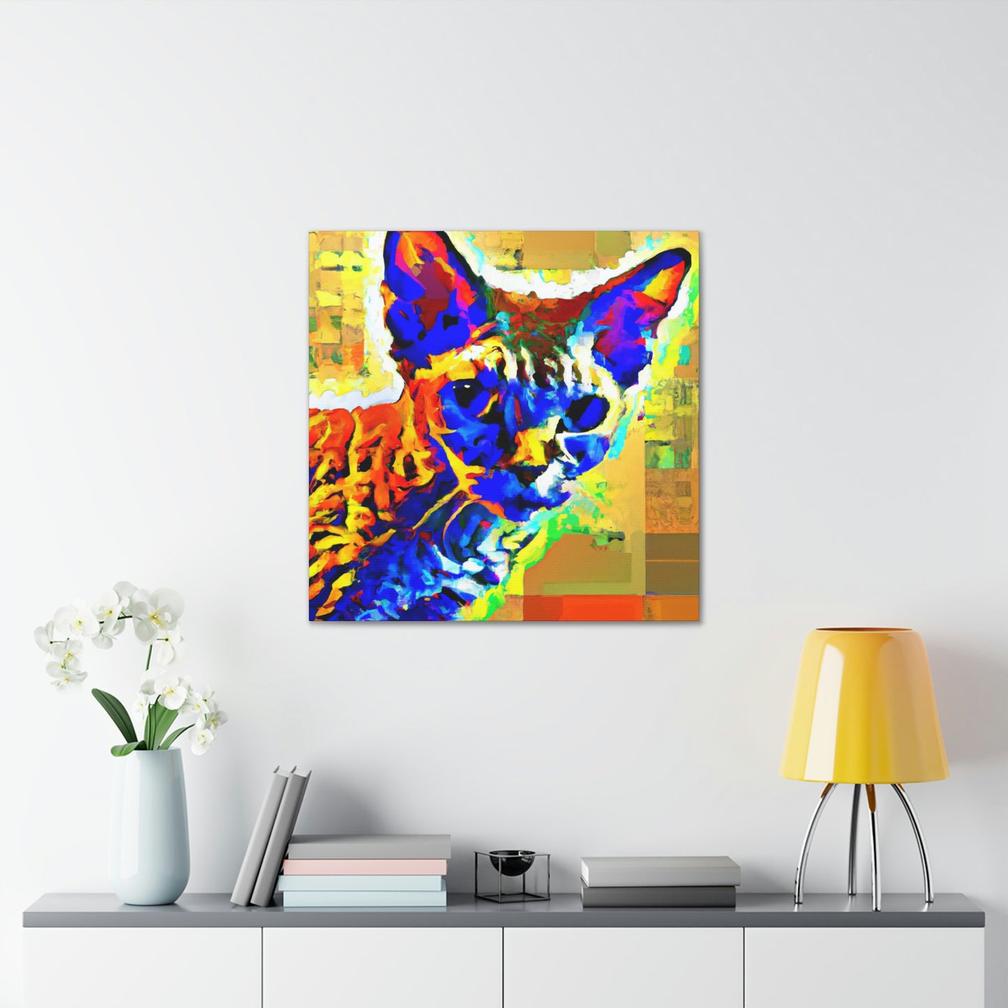 "Pop Art Devon Rex" - Canvas