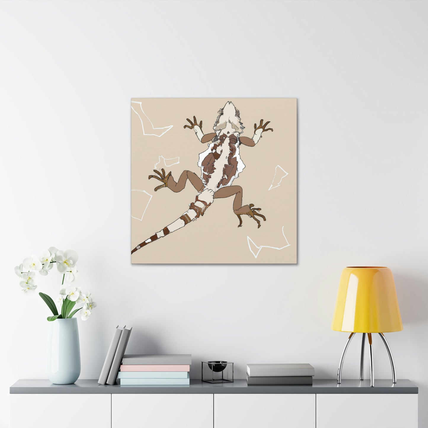 "Bearded Dragon Minimalism" - Canvas