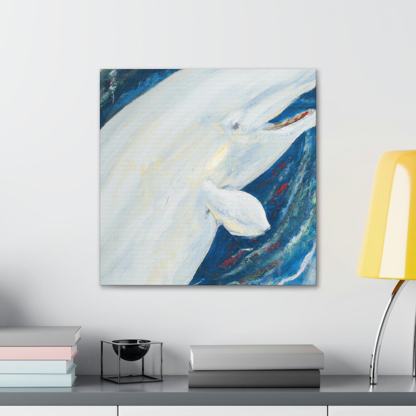 Beluga Whale Majestic. - Canvas