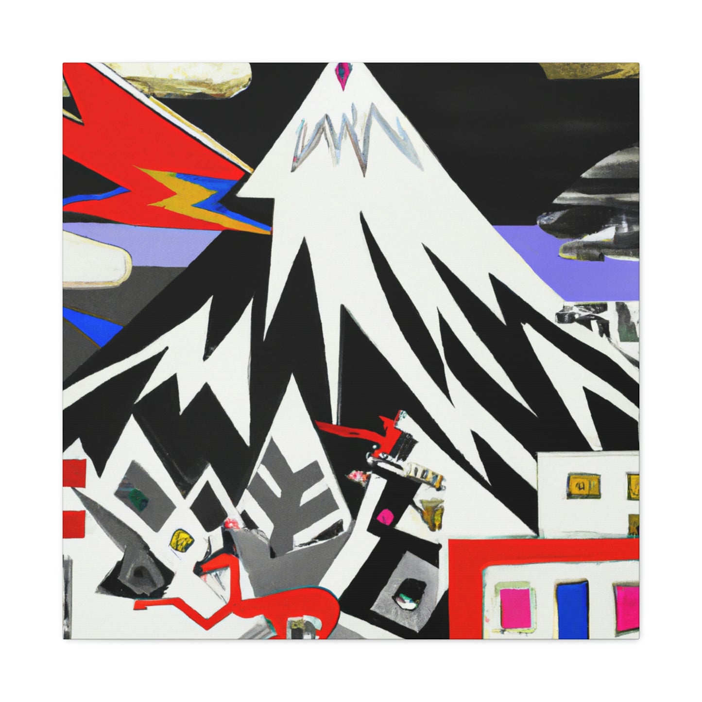 Snowy Mountain Utopia - Canvas