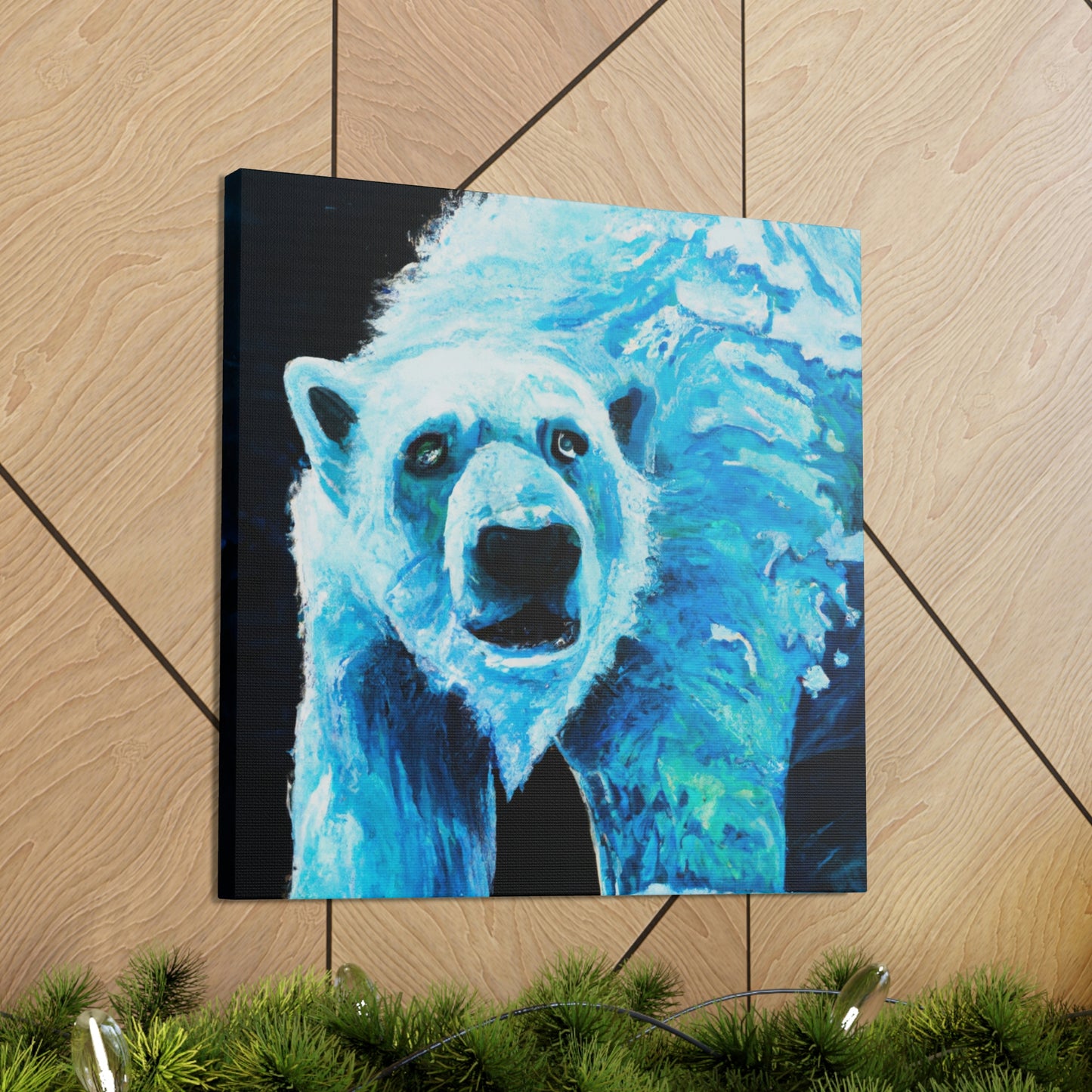 Polar Bear's Embrace - Canvas