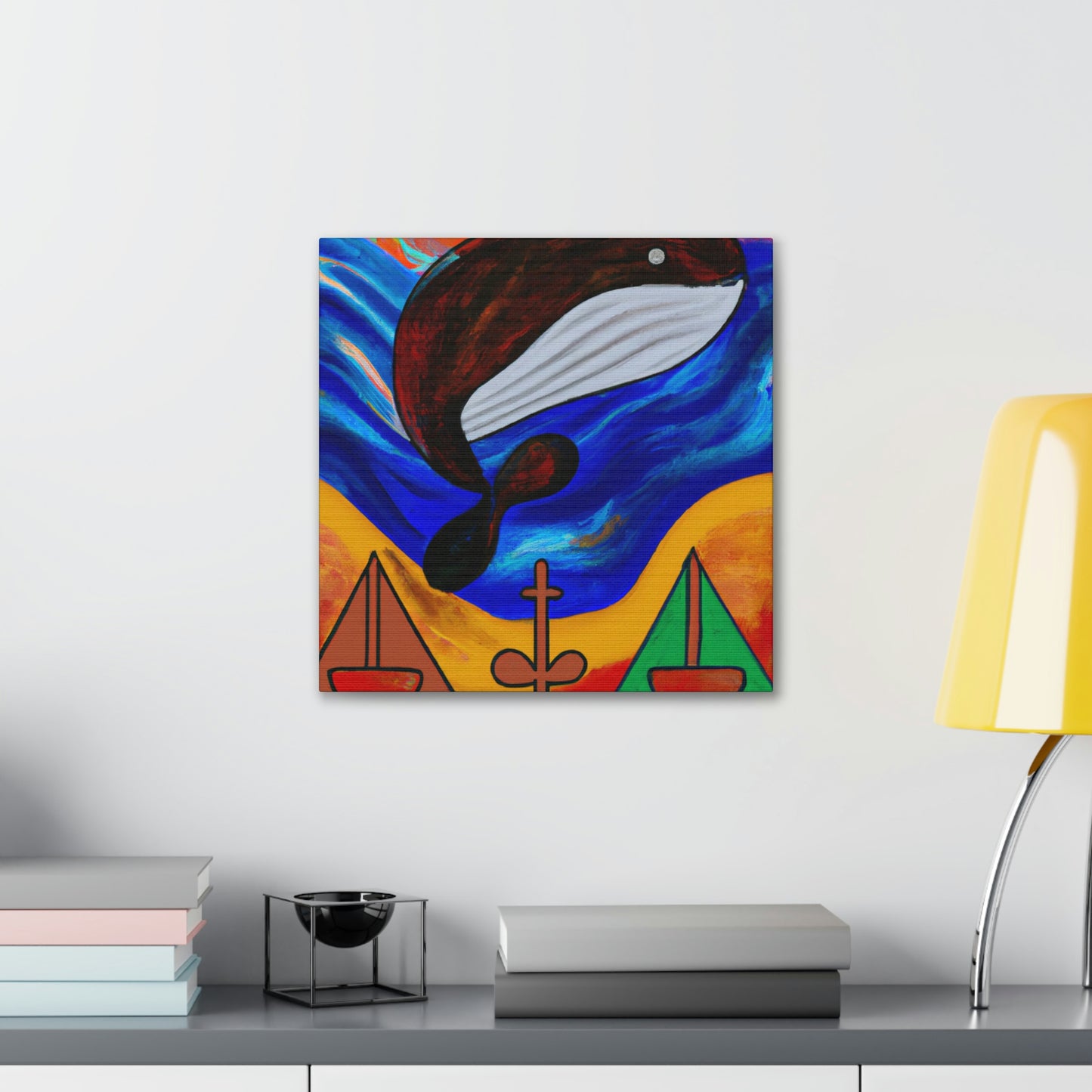 Whales in Blue Skies - Canvas