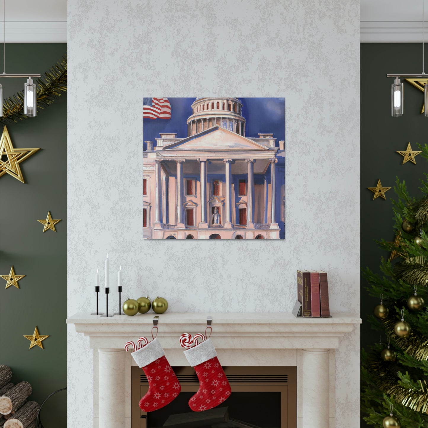 The White House Icon - Canvas