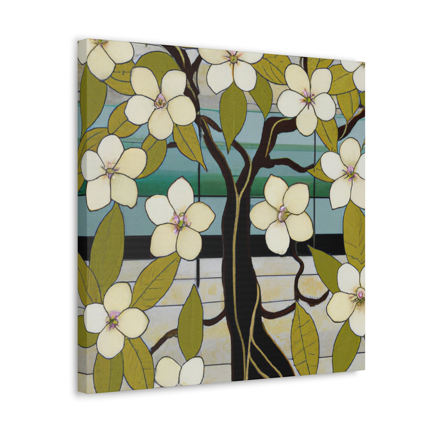 "Elegant Dogwood Bloom" - Canvas