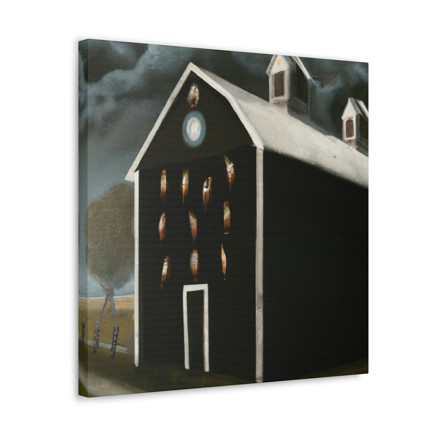 Barns in Art Deco - Canvas