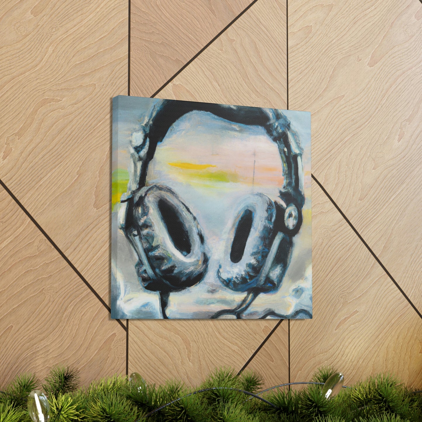 "Headphones in Expressionism" - Canvas