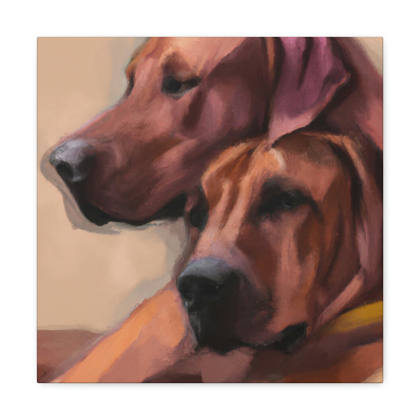 "Radiant Ridgeback Reflection" - Canvas