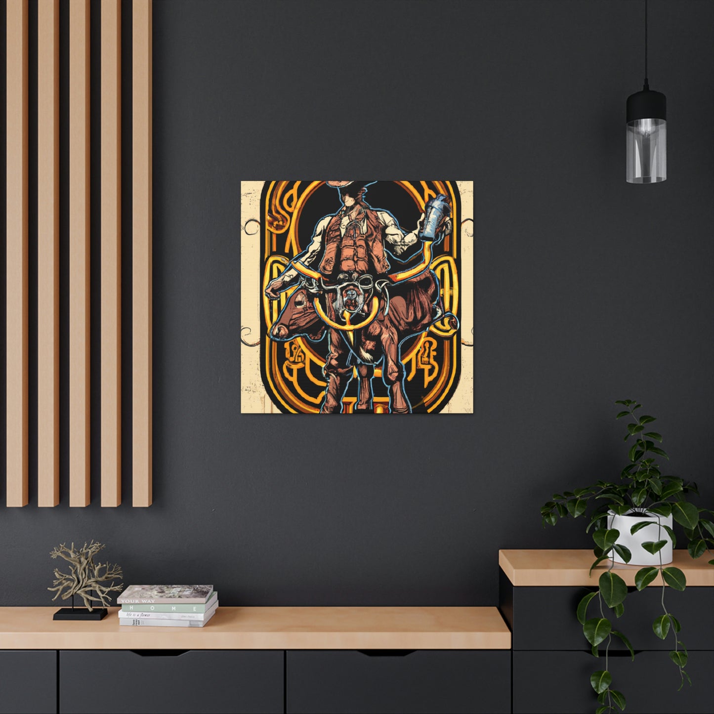 Cow Branding Futurism - Canvas