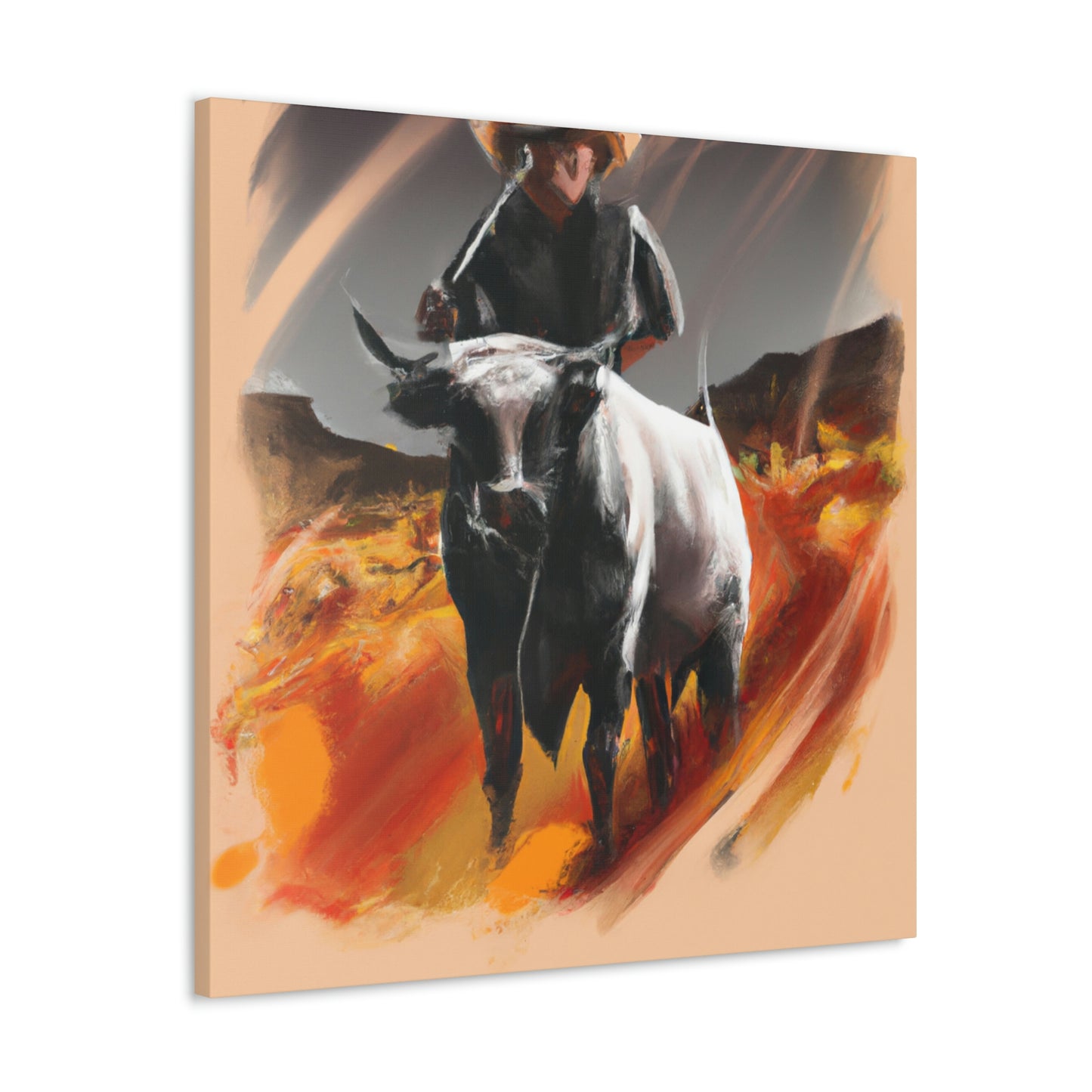 Cattle Branding Landscape - Canvas