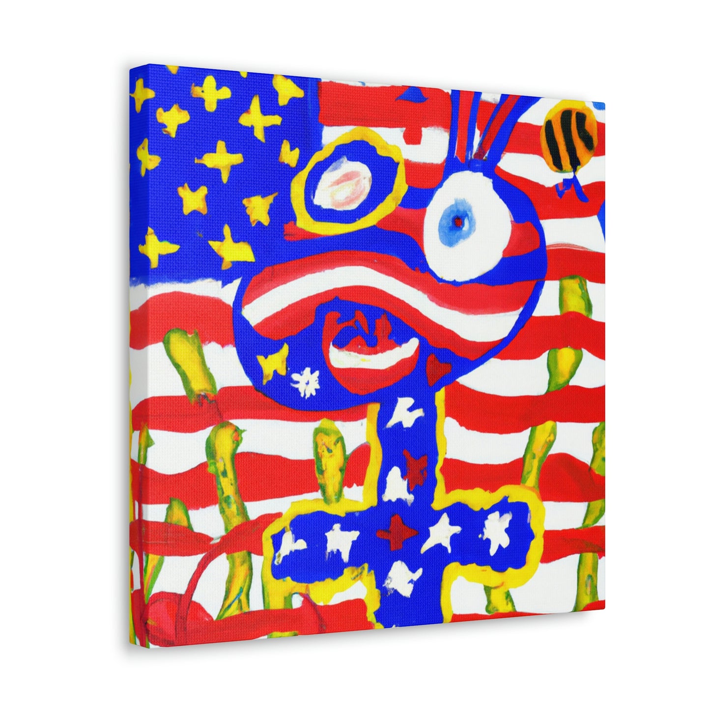 "Stars and Stripes Elegance" - Canvas