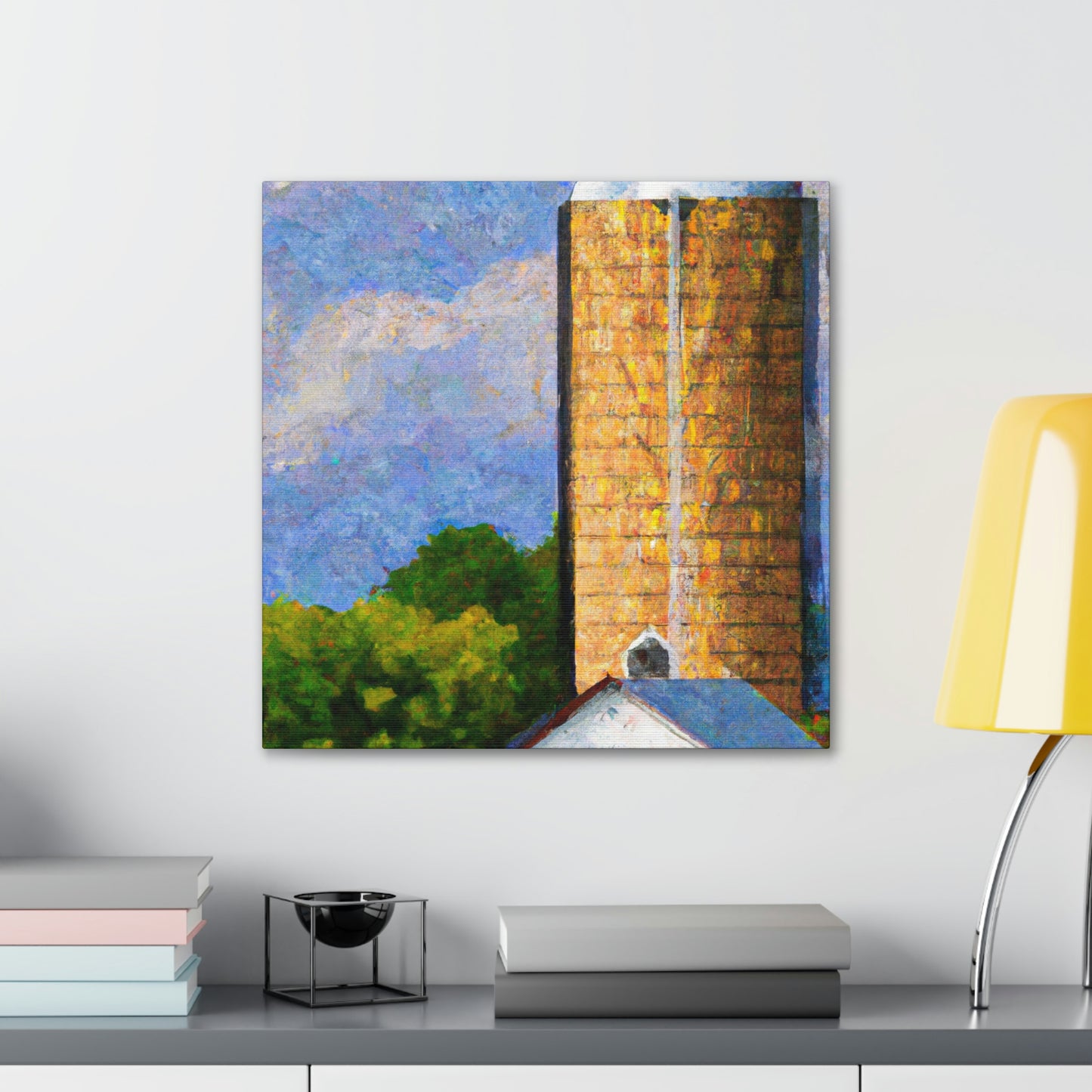 Silo in Pointillism - Canvas