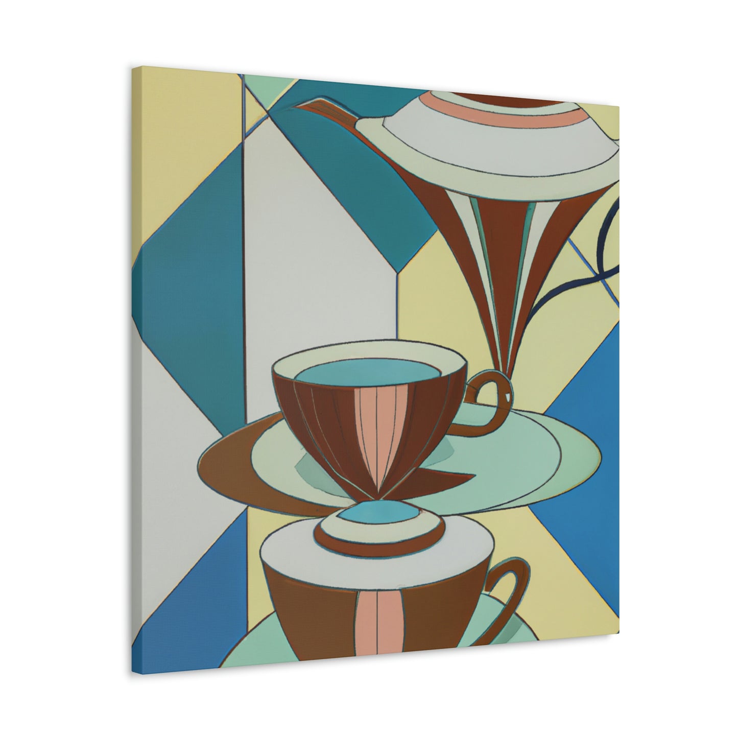 "Brewing Art Deco Tea" - Canvas