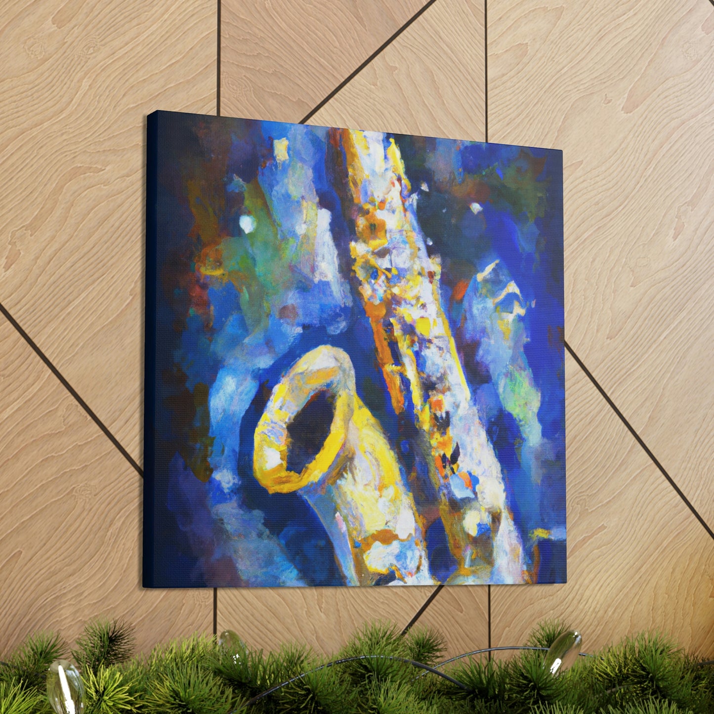 "Sax on Blue Canvas" - Canvas