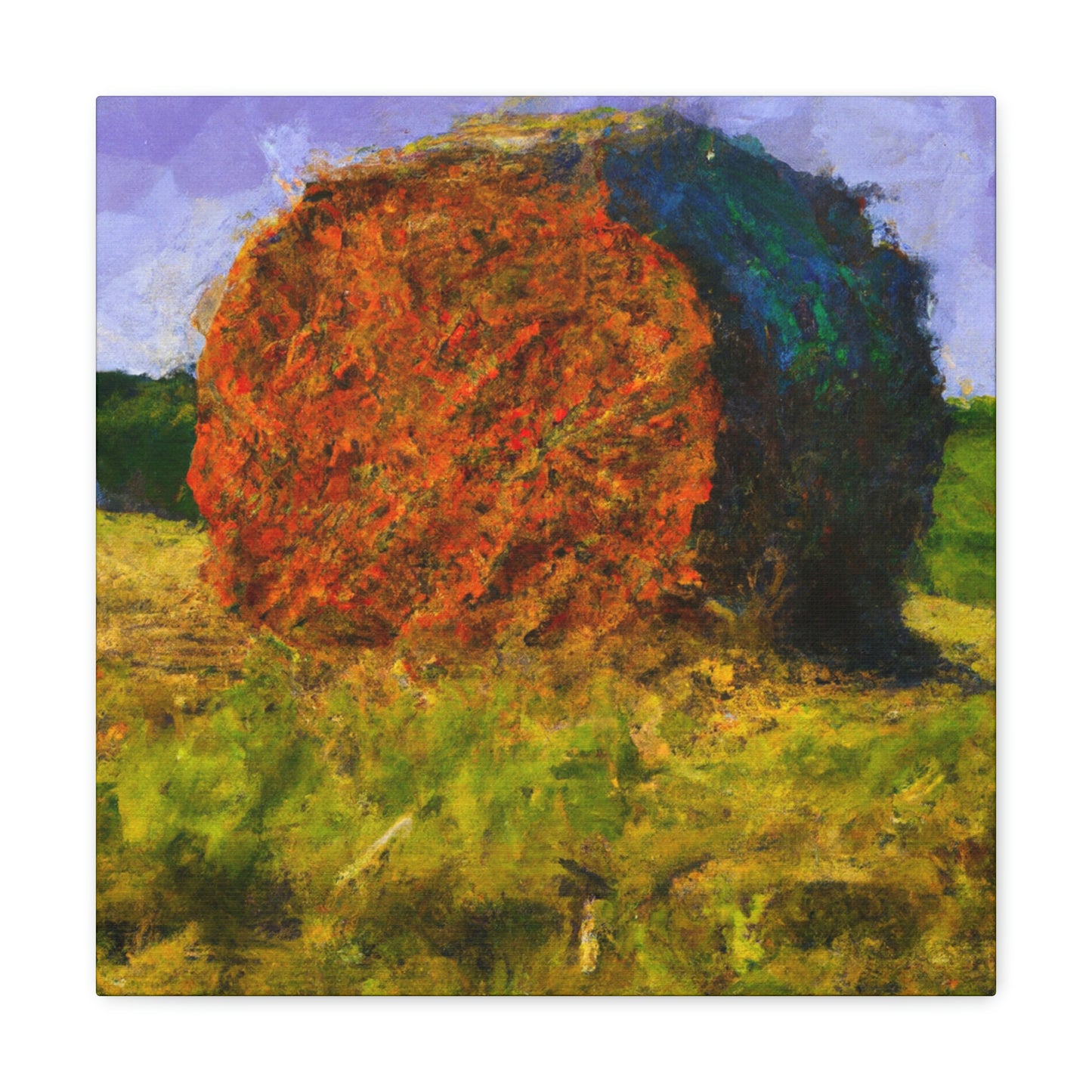 "Hay Bales in Bloom" - Canvas